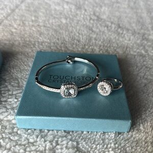 Touchstones crystal by swarovski ring and bracelet